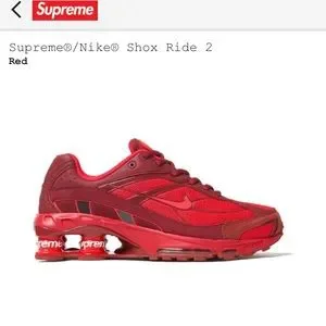★韓国の人気★Nike x Supreme Shox Ride 2 SP Red★関税込★ Supreme x Nike Shox Ride 2 Official Images, Release | Hypebae